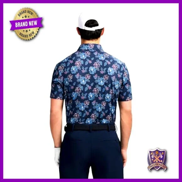 Men's Golf Polo with Moisture-Wicking Fabric and UPF Protection